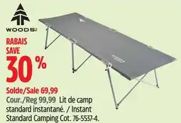 Canadian Tire Woods Instant Standard Camping Cot offer