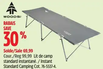 Canadian Tire Woods Instant Standard Camping Cot offer