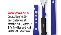 Canadian Tire Mastercraft 3-Pc Pry Bar and Nail Puller Set offer