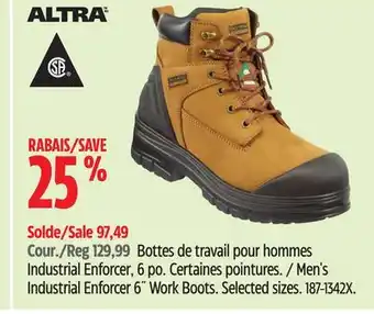 Canadian Tire Altra Men's Industrial Enforcer 6˝ Work Boots offer