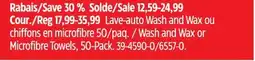 Canadian Tire Simoniz Wash and Wax or Microfibre Towels, 50-Pack offer