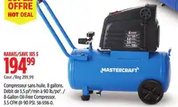 Canadian Tire Mastercraft 8-Gallon Oil-Free Compressor. 3.5CFM@90PSI offer