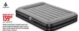 Canadian Tire Woods Queen Double-High Air Bed with Rechargeable Built-In Pump offer