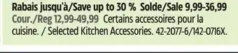 Canadian Tire TYPE A Selected Kitchen Accessories offer