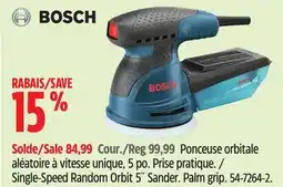 Canadian Tire Bosch Single-Speed Random Orbit 5˝ Sander Palm grip offer