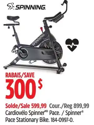 Canadian Tire Spinner Pace Stationary Bike offer