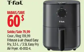 Canadian Tire T-Fal 3.5L Easy Fry Air Fryer offer