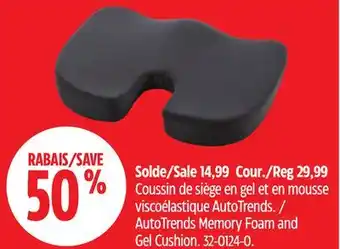 Canadian Tire AutoTrends Memory Foam and Gel Cushion offer