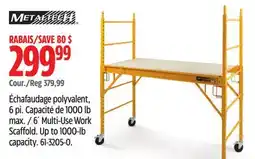 Canadian Tire Metaltech 6´ Multi-Use Work Scaffold, Up to 1000-lb capacity offer