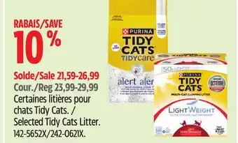 Canadian Tire Tidy Cats Selected Tidy Cats Litter offer