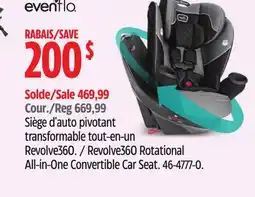 Canadian Tire Evenflo Revolve360 Rotational All-in-One Convertible Car Seat offer