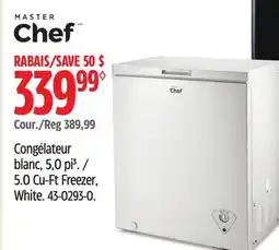 Canadian Tire master-chef 5.0 Cu-Ft Freezer, White offer