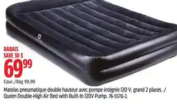 Canadian Tire Queen Double-High Air Bed with Built-In 120V Pump offer