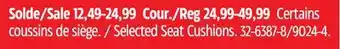 Canadian Tire Selected Seat Cushions offer