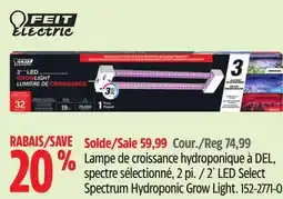 Canadian Tire Feit 2´ LED Select Spectrum Hydroponic Grow Light offer