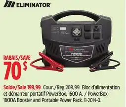 Canadian Tire MotoMaster Eliminator PowerBox 1600A Booster and Portable Power Pack offer