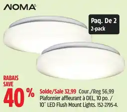 Canadian Tire NOMA 10˝ LED Flush Mount Lights offer