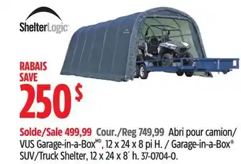 Canadian Tire Shelter Logic Truck Shelter, 12 x 24 x 8´ h offer