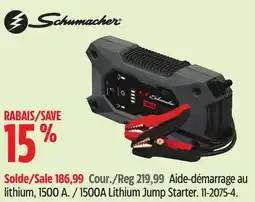 Canadian Tire Schumacher 1500A Lithium Jump Starter offer