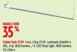 Canadian Tire 4´ LED Shop Light. 1850 lumens offer