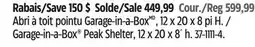 Canadian Tire Shelter Logic Garage-in-a-Box Peak Shelter offer