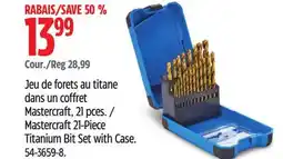 Canadian Tire Mastercraft 21-Piece Titanium Bit Set with Case offer