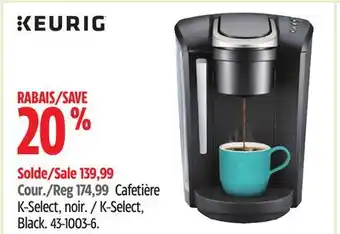 Canadian Tire Keurig K-Select, Black offer