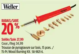 Canadian Tire weller 15-Pc Wood Burning Kit offer