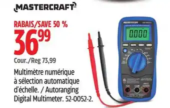 Canadian Tire Mastercraft Autoranging Digital Multimeter offer