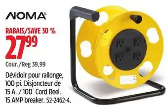 Canadian Tire NOMA 100´ Cord Reel. 15 AMP breaker offer