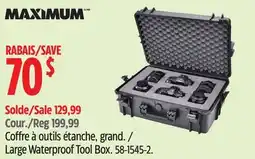 Canadian Tire MAXIMUM Large Waterproof Tool Box offer