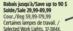 Canadian Tire MotoMaster Selected Work Lights offer