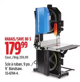 Canadian Tire Mastercraft 9˝ Bandsaw offer