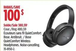 Canadian Tire Bose QuietComfort Wireless Headphones Noise-cancelling offer