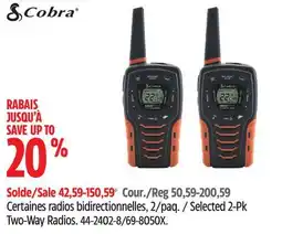 Canadian Tire Selected 2-Pk Two-Way Radios offer