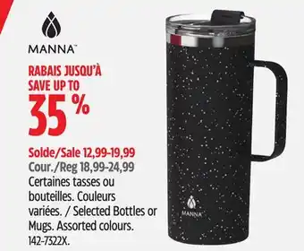 Canadian Tire Manna Selected Bottles or Mugs offer