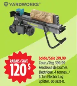 Canadian Tire Yardworks 4-Ton Electric Log Splitter offer