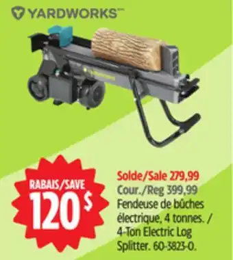 Canadian Tire Yardworks 4-Ton Electric Log Splitter offer