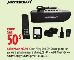 Canadian Tire Mastercraft 1⁄2-HP Chain-Drive Smart Garage Door Opener offer