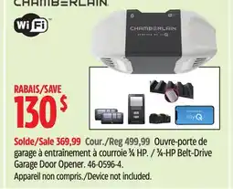 Canadian Tire Chamberlain 3⁄4-HP Belt-Drive Garage Door Opener offer