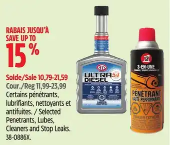 Canadian Tire Selected Penetrants, Lubes, Cleaners and Stop Leaks offer