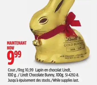 Canadian Tire Lindt Chocolate Bunny offer