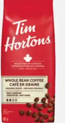 Canadian Tire Tim Hortons Original Blend Whole Bean Coffee, 907g offer