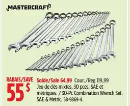 Canadian Tire Mastercraft 30-pc Combination Wrench Set SAE & Metric offer