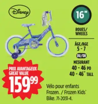 Canadian Tire Disney Frozen Kids' Bike offer