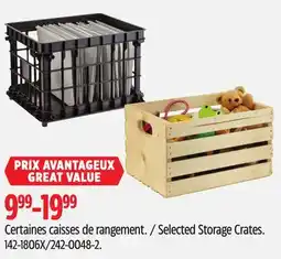 Canadian Tire Selected Storage Crates offer