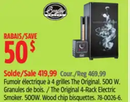 Canadian Tire Bradley The Original 4-Rack Electric Smoker offer