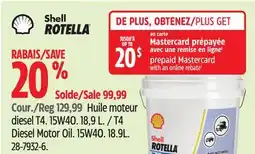 Canadian Tire Shell ROTELLA T4 Diesel Motor Oil offer