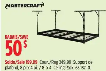 Canadian Tire Mastercraft 8´ x 4´ Ceiling Rack offer