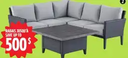 Canadian Tire CANVAS Renfrew Conversation/Dining Sectional Set, 3-Pc. Sofa, single-arm loveseat and coffee table offer